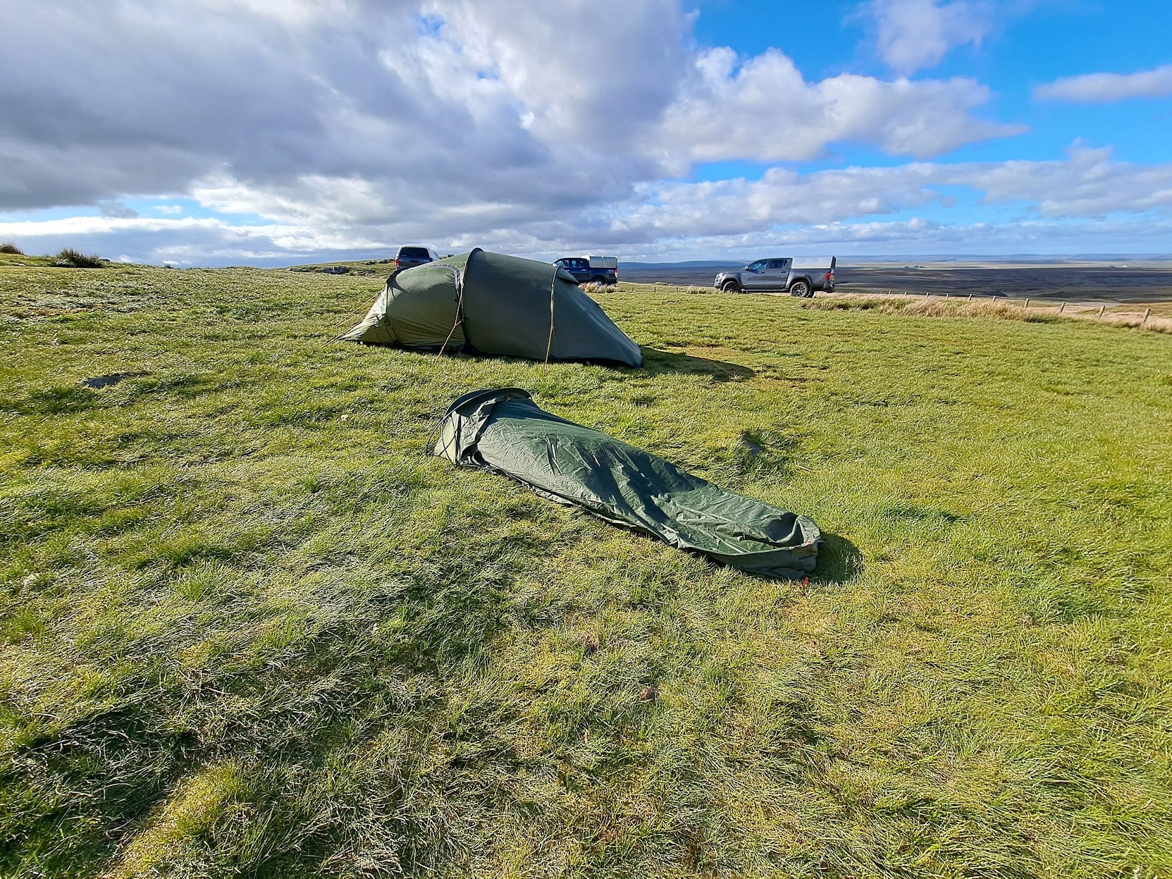 Bivvy bag near Tan Hill Inn