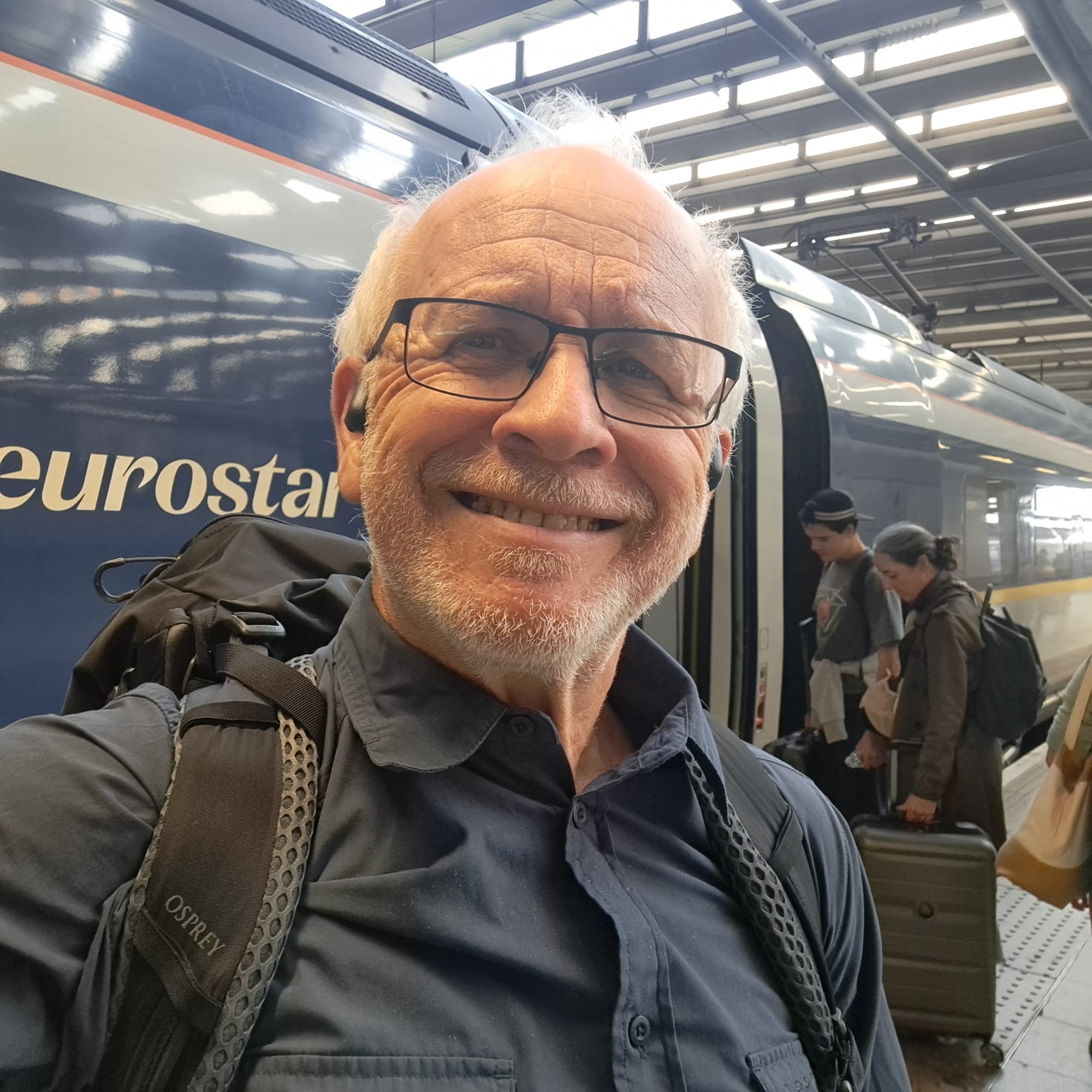 Me in front of the Eurostar train.