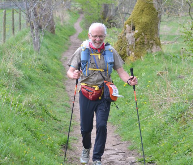 Ray Poynter near the end of a race