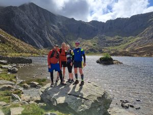 Gary, Pete, Alasdair, & Ruby by the lake