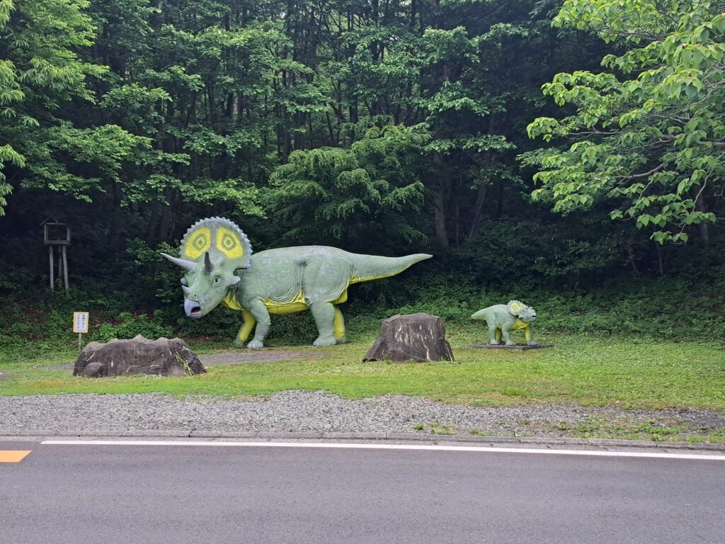 Dinosaurs in the park
