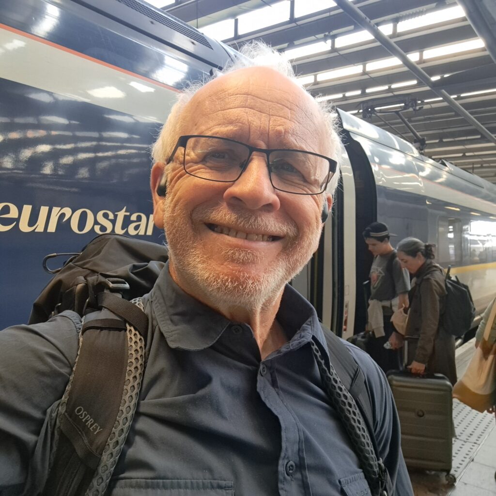 Me in front of the Eurostar train.