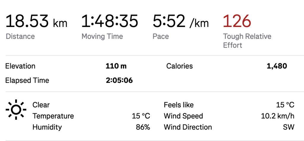 The run stats