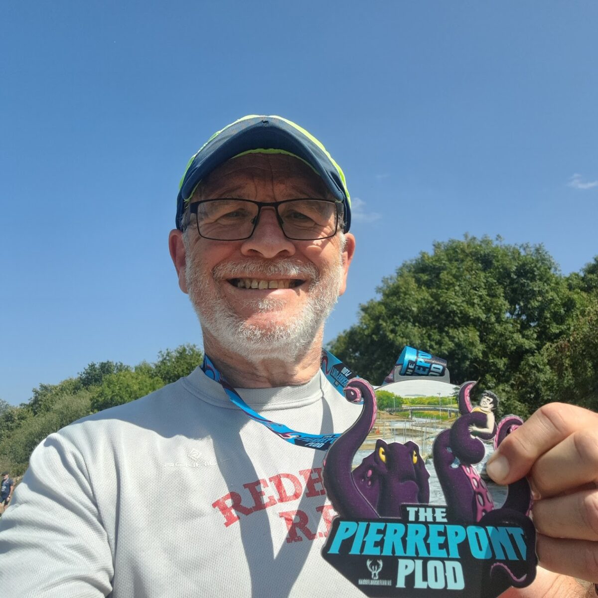 Ray at the finish of the race